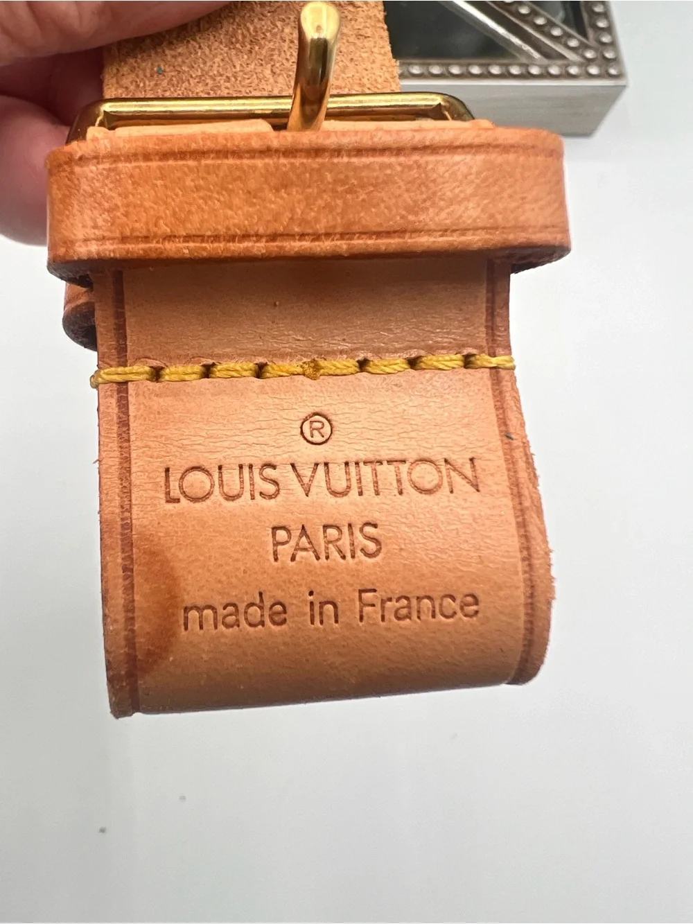 Louis Vuitton Vachetta Luggage Tag and Poignett (Handle Strap)
